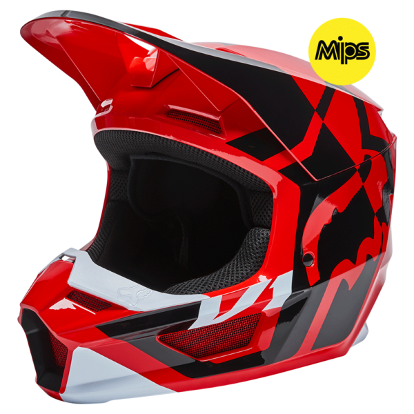 CAPACETE MX FOX V1 LUX VERMELHO MIPS