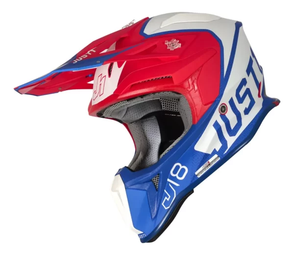 Capacete Just1 J18 Vertigo Azul Motocross Trilha Lançamento - Image 2