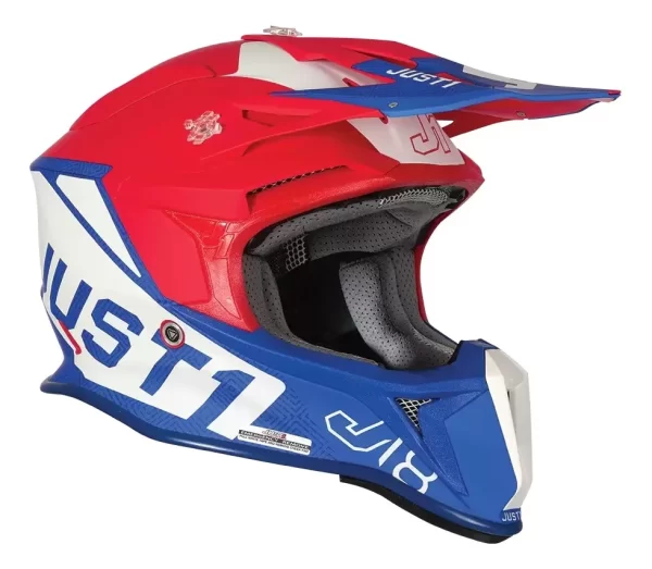 Capacete Just1 J18 Vertigo Azul Motocross Trilha Lançamento