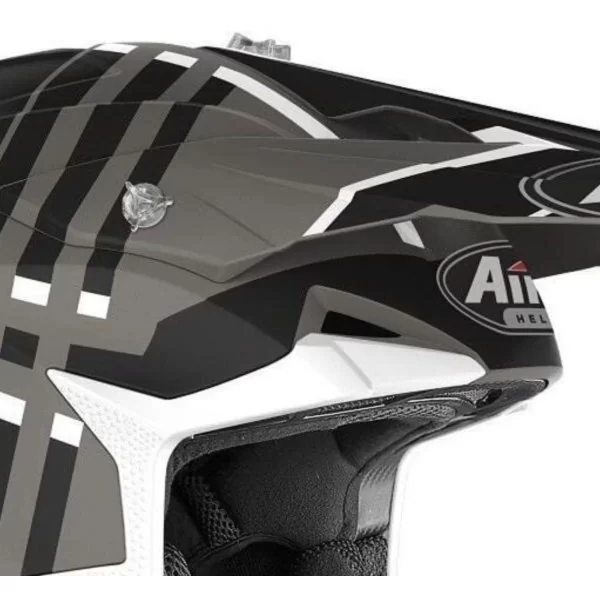 Capacete Airoh Wraap Motocross Trilha Enduro - Preto+Branco - Image 5