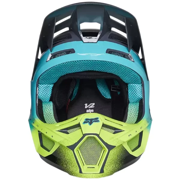 CAPACETE FOX V2 RKANE CINZA AMARELO - Image 3