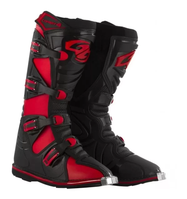 Bota Piloto Combat 4 Motocros Trilha Enduro Pro Tork Vermelho
