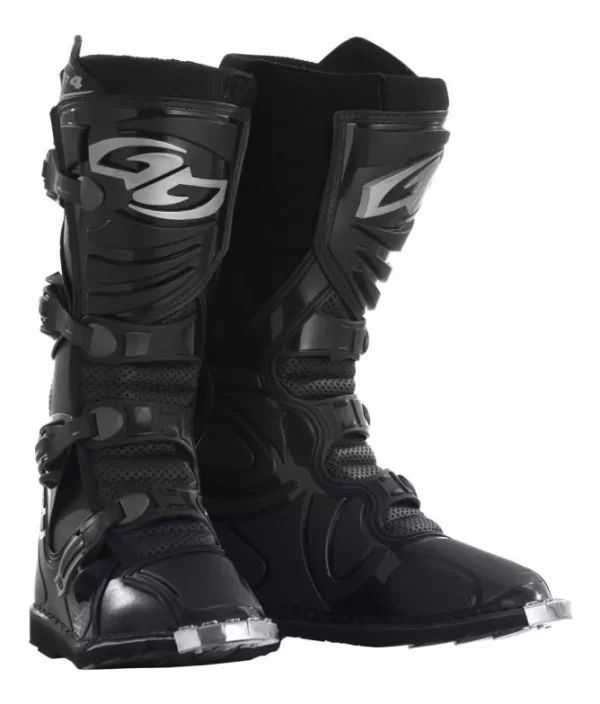 Bota Piloto Combat 4 Motocros Pro Tork preta/cinza