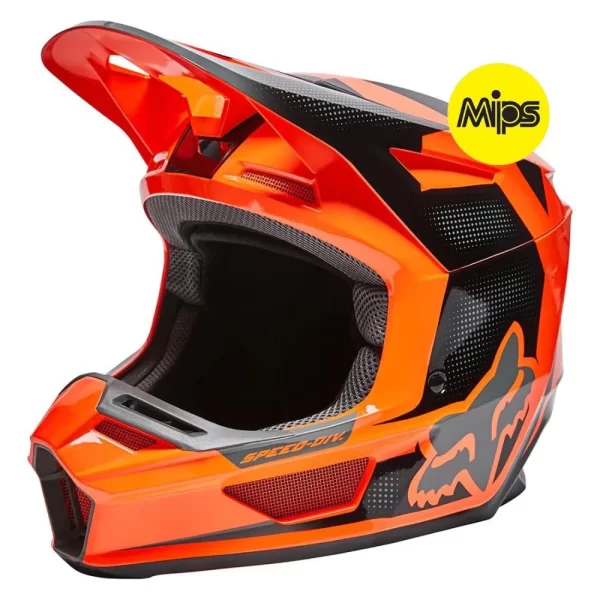 CAPACETE MX FOX V2 DIER LARANJA
