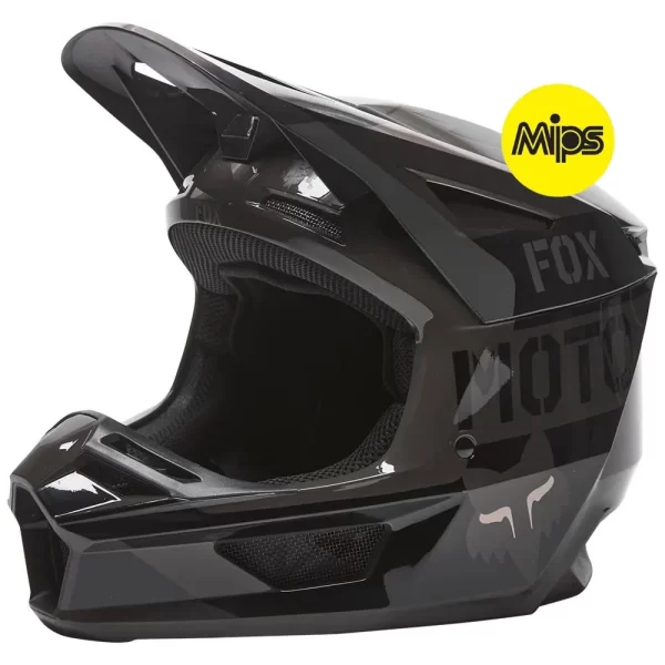 CAPACETE MX FOX V2 NOBYL PRETO