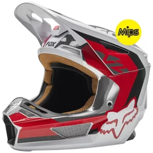 CAPACETE MX FOX V2 PADDOX VERM/PRETO/BRANCO