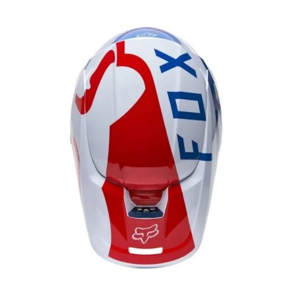 CAPACETE FOX V1 MVRS MIPS SKEW BRANCO VERMELHO AZUL - Image 4