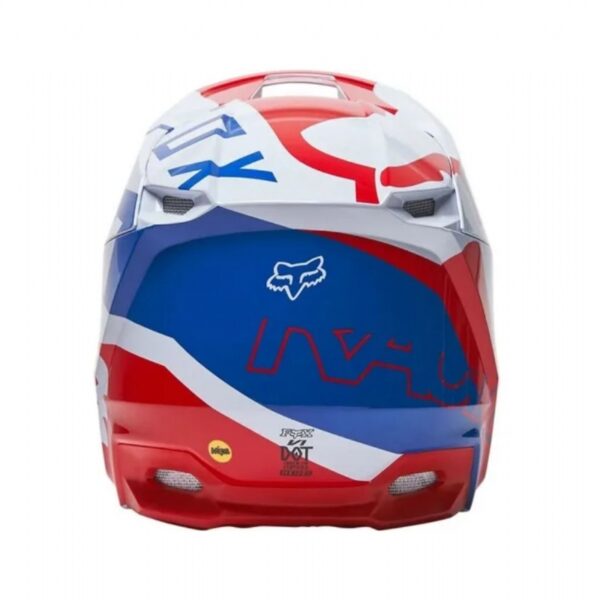 CAPACETE FOX V1 MVRS MIPS SKEW BRANCO VERMELHO AZUL - Image 5